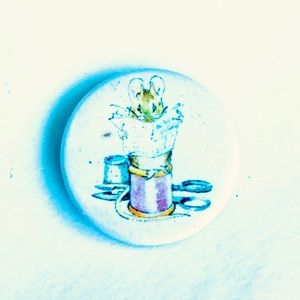Vintage Beatrix Potter Button Pin
